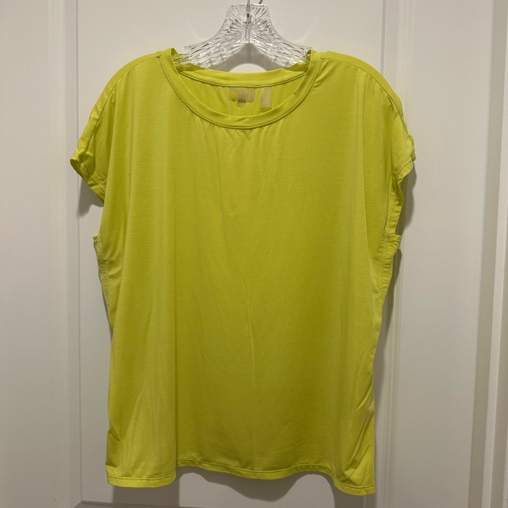 Zella Bright Yellow Women's Short Sleeve Top